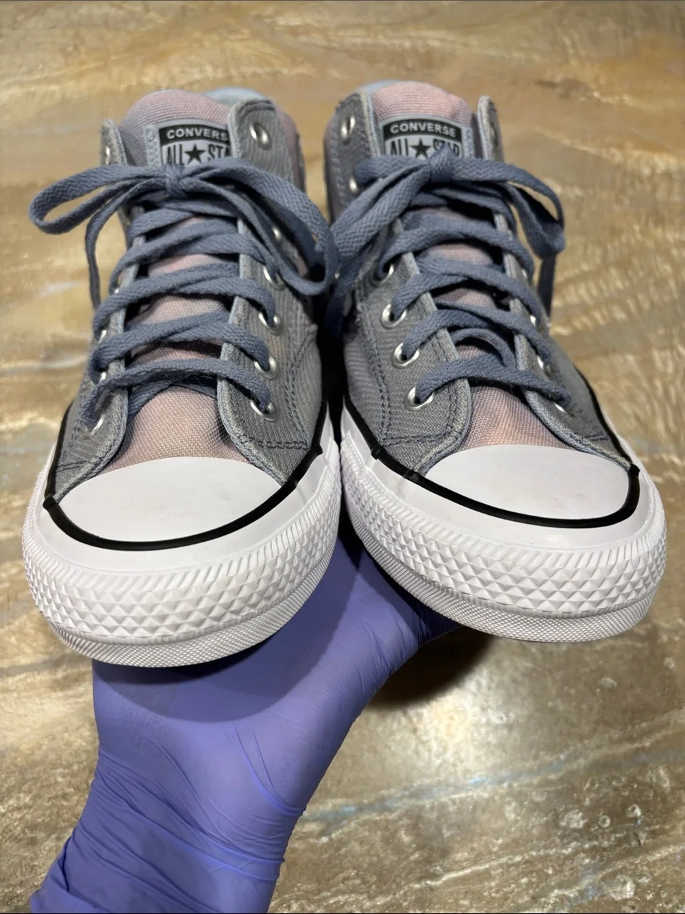 Converse Chuck Taylor All Star Malde Light Blue with Pink Size Men’s 9 Women’ 11